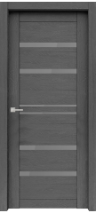 Межкомнатная дверь ВЕЛЮКС 01 soft touch ясень грей, стекло графит